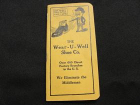 1918 Wear-U-Well Shoe Co. Xenia Ohio Advertising Calendar Brochure