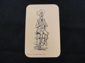 1956 Solemn Order Of Texas Braggarts Funny Card By John Randolph, Tomball Texas