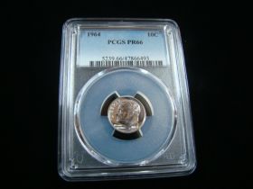 1964 Roosevelt Silver Dime PCGS Graded PR66 #47866493