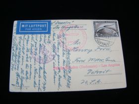 1929 Germany #C37 Graf Zeppelin LZ 127 Flight Card To Detroit Henry Ford
