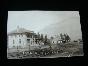 1917 Helper Utah P.R.G. Railroad Yards Original Real Photo Postcard