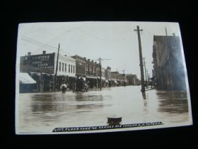 1908 Topeka Kansas June Flood Kansas Ave. Original Real Photo Postcard