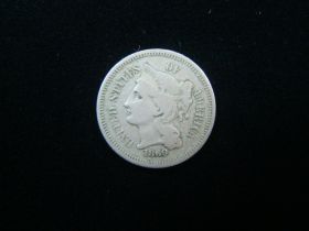 1869 Three Cent Nickel VF 50605