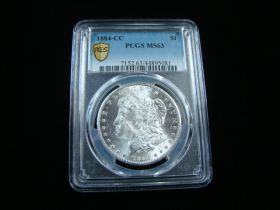 1884-CC Morgan Silver Dollar PCGS Graded MS63 #44895081