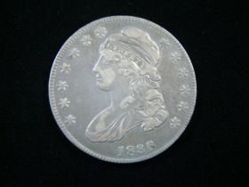 1836 Capped Bust Silver Half Dollar Lettered Edge VF+ 170321