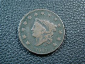 1831 Coronet Head Large Cent Large Letters VG 20322