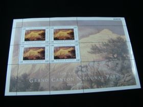 1994 75th Anniversary Grand Canyon National Park Commemorative Sheet Of 4 MNH