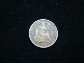1861 Liberty Seated Silver Half Dime XF 50324
