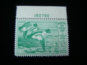 U.S. Scott #RW16 Plate # Single Mint Never Hinged Goldeneye Ducks
