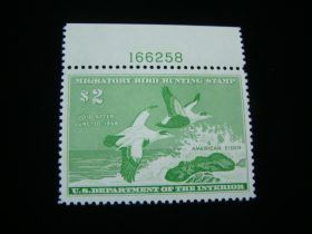 U.S. Scott #RW24 Plate # Single Mint Never Hinged American Eiders