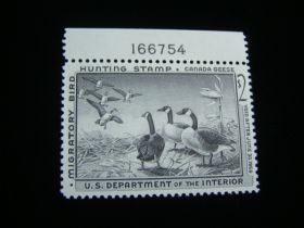 U.S. Scott #RW25 Plate # Single Mint Never Hinged Canada Geese 02
