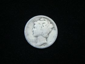 1921 Mercury Silver Dime Good 160324