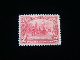 U.S. Scott #329 Mint Never Hinged Founding Of Jamestown 02