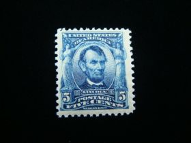 U.S. Scott #304 Mint Never Hinged Lincoln Post Office Stamp On Back