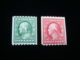 U.S. Scott #390-391 Mint Never Hinged Franklin/Washington