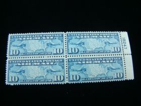 U.S. Scott #C7 Plate # Block Of 4 Mint Never Hinged Two Mail Planes