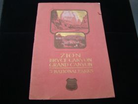 1936 Union Pacific RR Zion, Bryce & Grand Canyon National Parks Photo Booklet