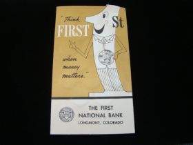 The First National Bank Longmont Colorado Vintage Coin Savings Book