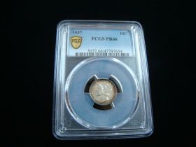 1937 Mercury Silver Dime Proof PCGS Graded PR66 #47797654