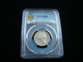 1937 Washington Silver Quarter Proof PCGS Graded PR66 #47797655