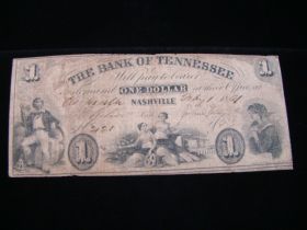 1861 The Bank Of Tennessee $1 Banknote VG+ 10805
