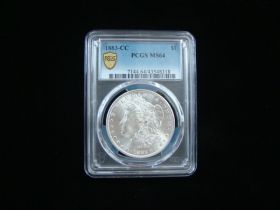 1883-CC Morgan Silver Dollar PCGS Graded MS64 #43548318