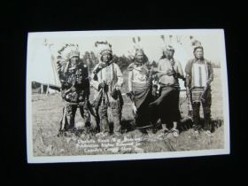 Ogalalla Sioux War Dancers Vintage Original Real Photo Postcard