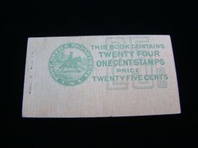 U.S. Scott #BK75 Complete Booklet 25c Green, Green Mint Never Hinged