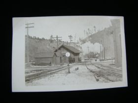 1907-12 Pluma South Dakota Train Depot Original Real Photo Postcard Rare!