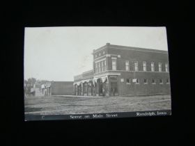 1911 Randolph Iowa Scene On Main Street Original Real Photo Postcard
