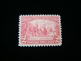 U.S. Scott #329 Mint Never Hinged Founding Of Jamestown 03