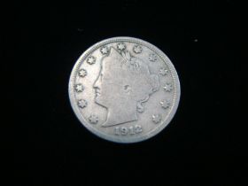 1912-S Liberty Nickel VG+ 280722