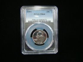 1954 Washington Silver Quarter PCGS Graded PR64 #44869674