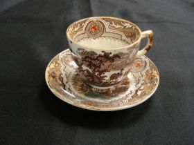Vintage Cairo Porcelain Teacup and Saucer Set 