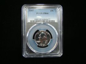 1957 Washington Silver Quarter PCGS Graded PR66 #44869677