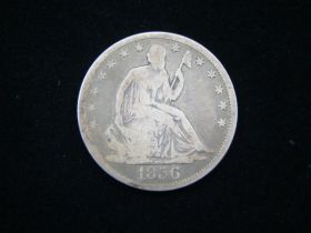1856 Liberty Seated Silver Half Dollar VG+ 30430