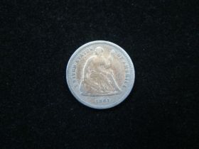 1861 Liberty Seated Silver Half Dime VG 80430