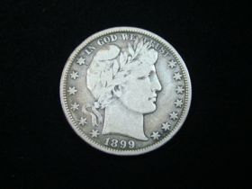 1899 Barber Silver Half Dollar Fine 60324