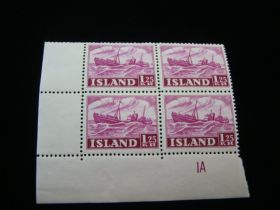 Iceland Scott #265 Plate # Block Of 4 Mint Never Hinged