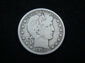 1912 Barber Silver Half Dollar Fine 80223