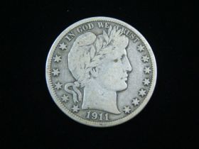1911 Barber Silver Half Dollar Fine 190223