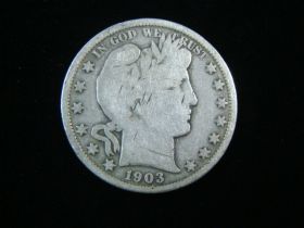 1903-O Barber Silver Half Dollar VG 240223