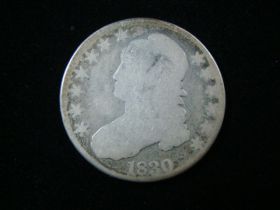 1830 Capped Bust Silver Half Dollar Small 0 AG 10504