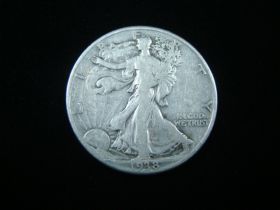 1938-D Walking Liberty Silver Half Dollar VF 20228