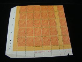 New Caledonia Scott #106 # Corner Block Of 30 With Gutter Row Mint Never Hinged