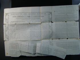 1850 Portsmouth And Concord Railroad New Hampshire Bond Certificate Rare!!