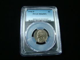 1958-D Jefferson Nickel PCGS Graded MS65FS PCGS#39150547