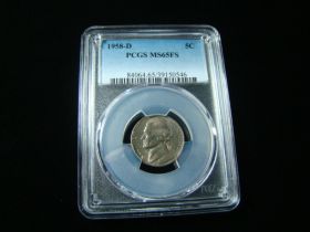 1958-D Jefferson Nickel PCGS Graded MS65FS PCGS#39150546