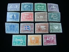 Iceland Scott #152-166 Set Mint Never Hinged