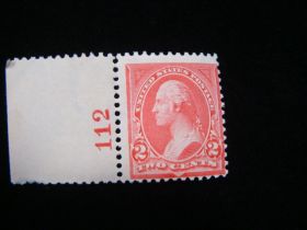 U.S. Scott #265 Type I Plate # Single Mint Never Hinged George Washington